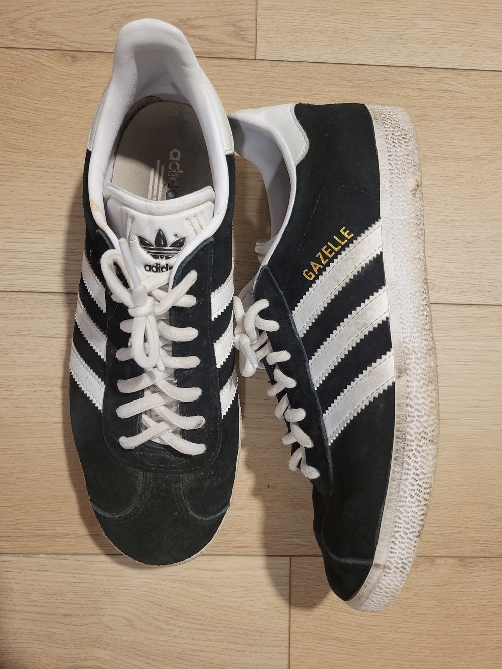 Adidas Gazelle Men’s Black & White Suede Sneakers